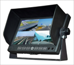 7" 4ch Quad input Digital Vehicle LCD Monitor 12-24V with U-Shaped Bracket mCCTV
