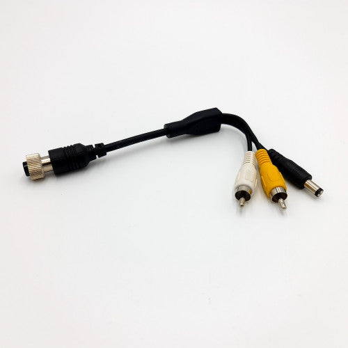 Vehicle Camera Cable 4 Pin Female to RCA Male +DC