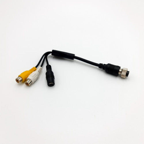Vehicle Camera Cable 4 Pin Female to RCA Female +DC