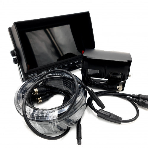 7" LED Monitor and Twin Lens Camera Reversing kit 12v - 24v mCCTV