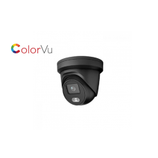 Hikvision 4MP ColorVu Fixed Black Turret Network Camera, white light, 2.8mm fixed lens