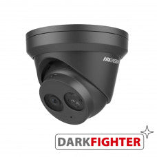 Hikvision 4MP Ultra-Low Light Network Black Turret Camera, 2.8mm Lens