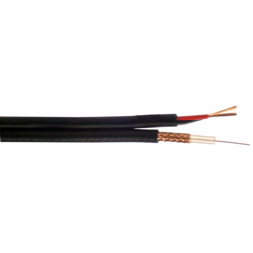 RG59 + 2 Core Power 0.5m 100m PVC Coaxial (Shotgun Cable)