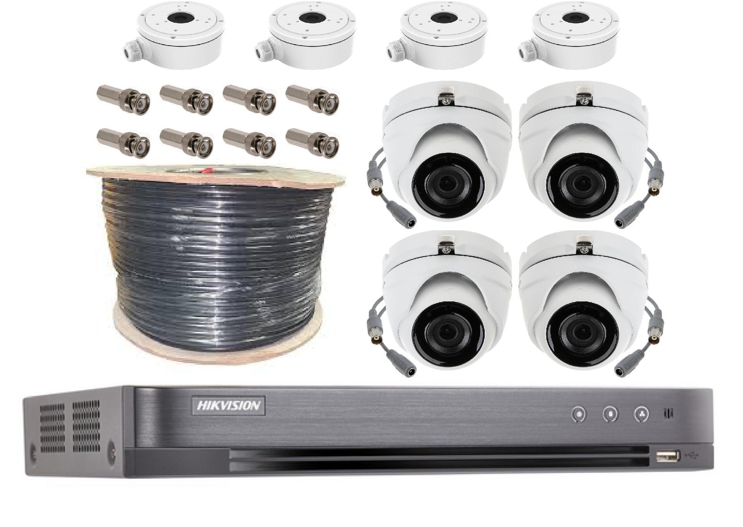 4 Camera HikVision 1TB CCTV System Kit